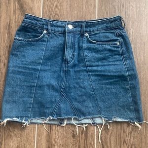 H&M Distressed Jean Skirt Size 4
